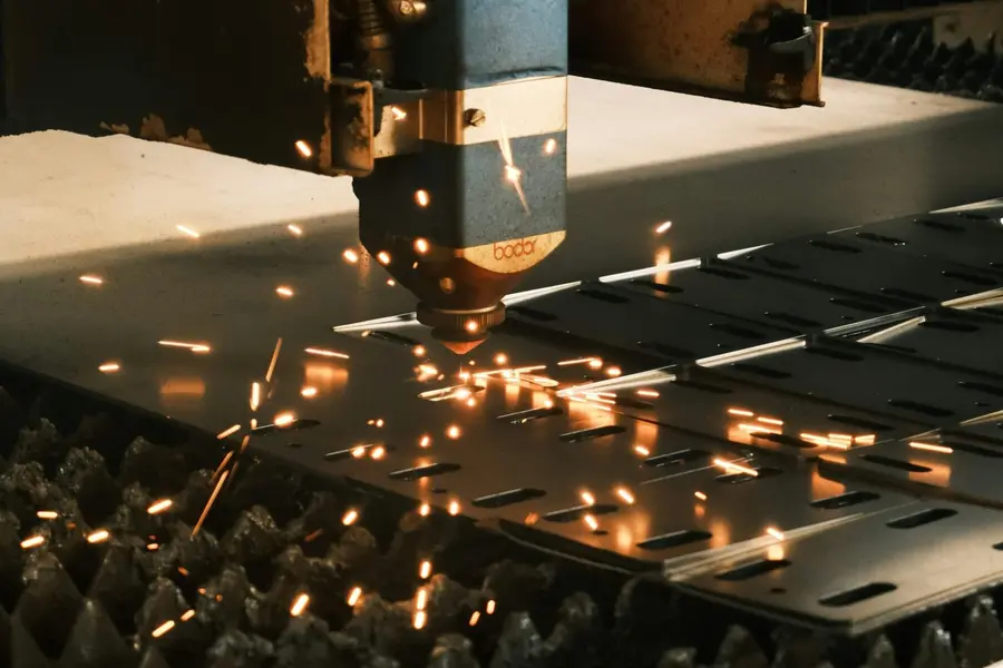 A factory floor, representing intelligent automation